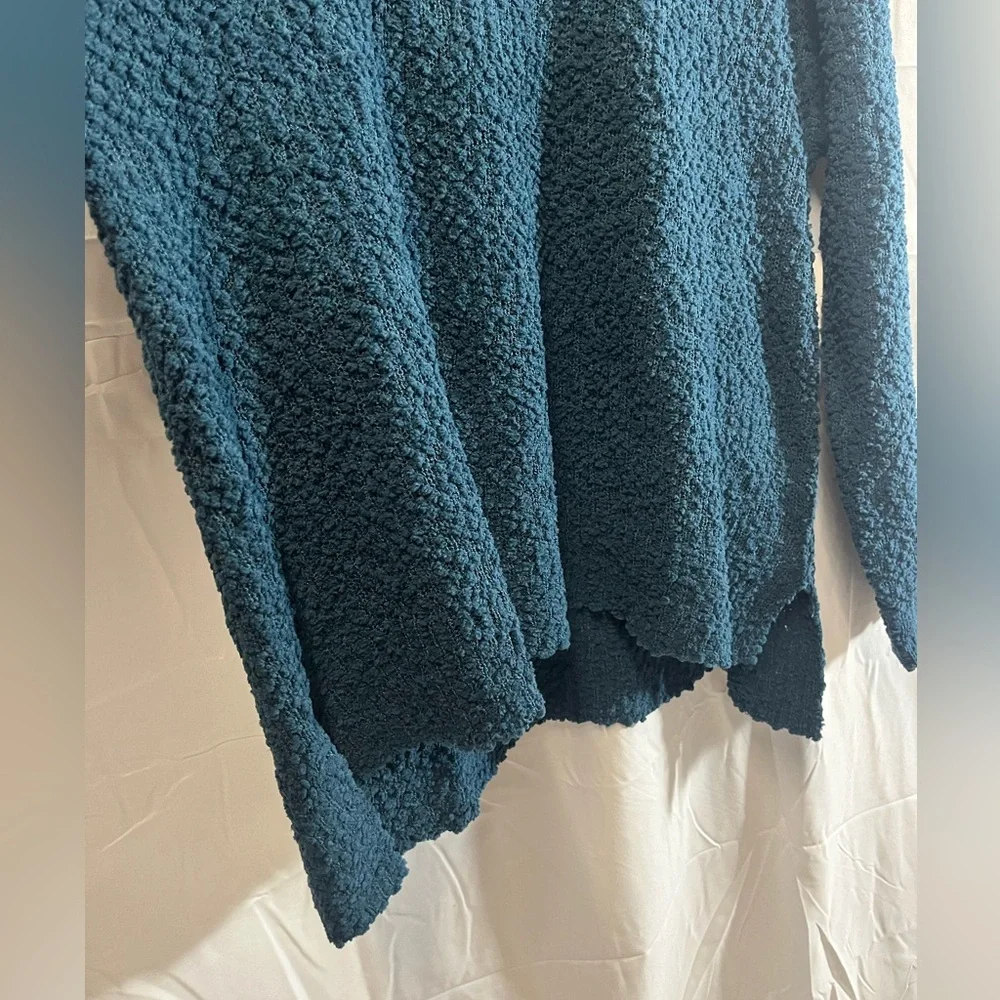 Bobeau Fannie Popcorn Teal Crew Neck Sweater - Picture 6 of 8